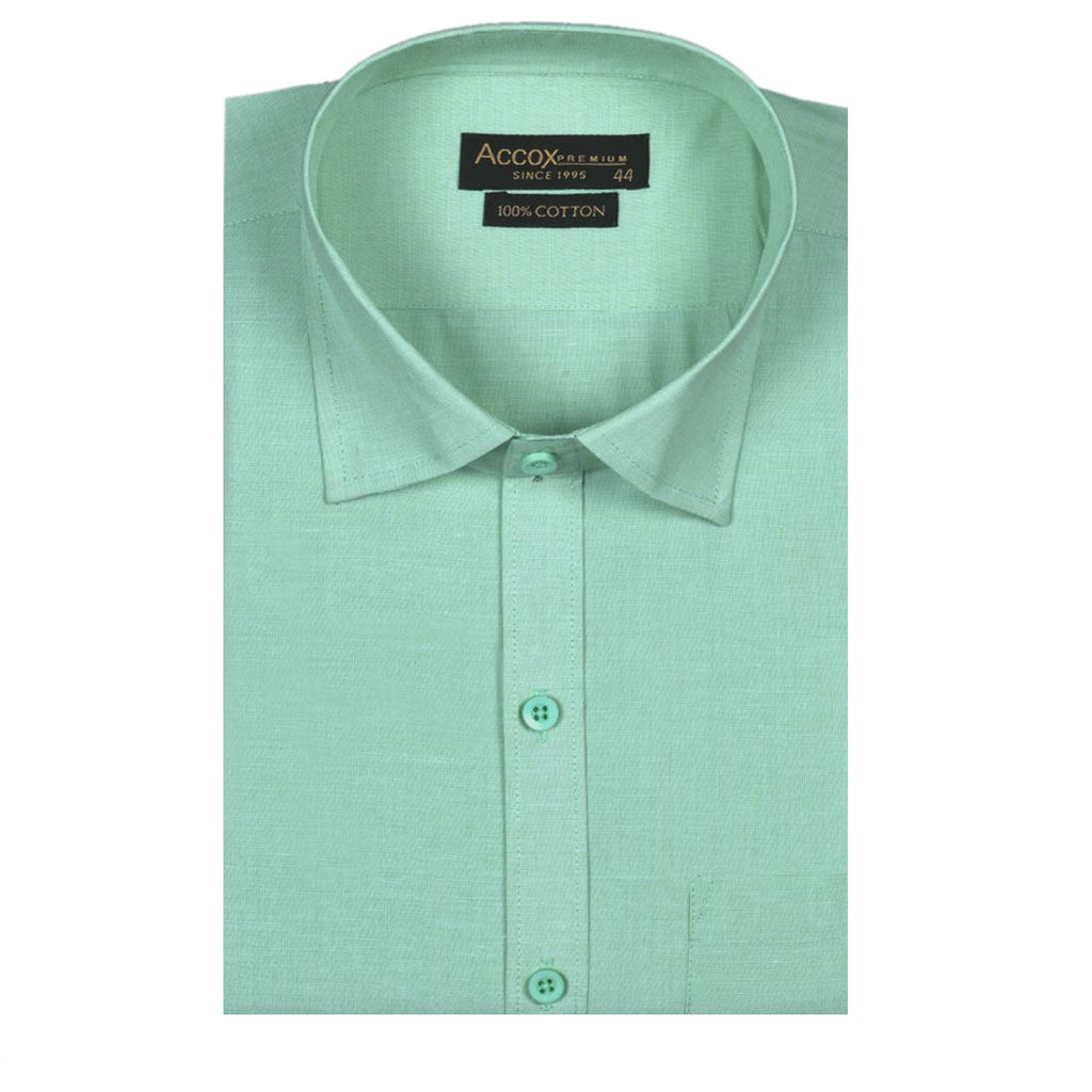 Accox Men's Cotton Plain Formal Shirt (B08KGPJYWK)