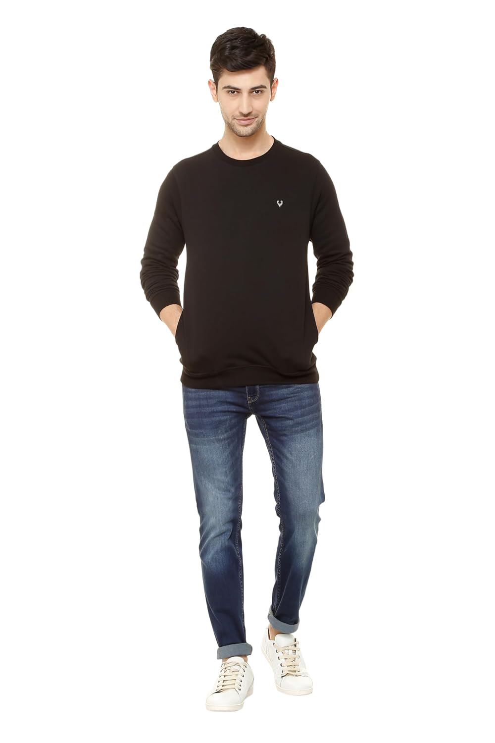 Allen Solly Men's Cotton Blend Casual Crew Neck Sweatshirt