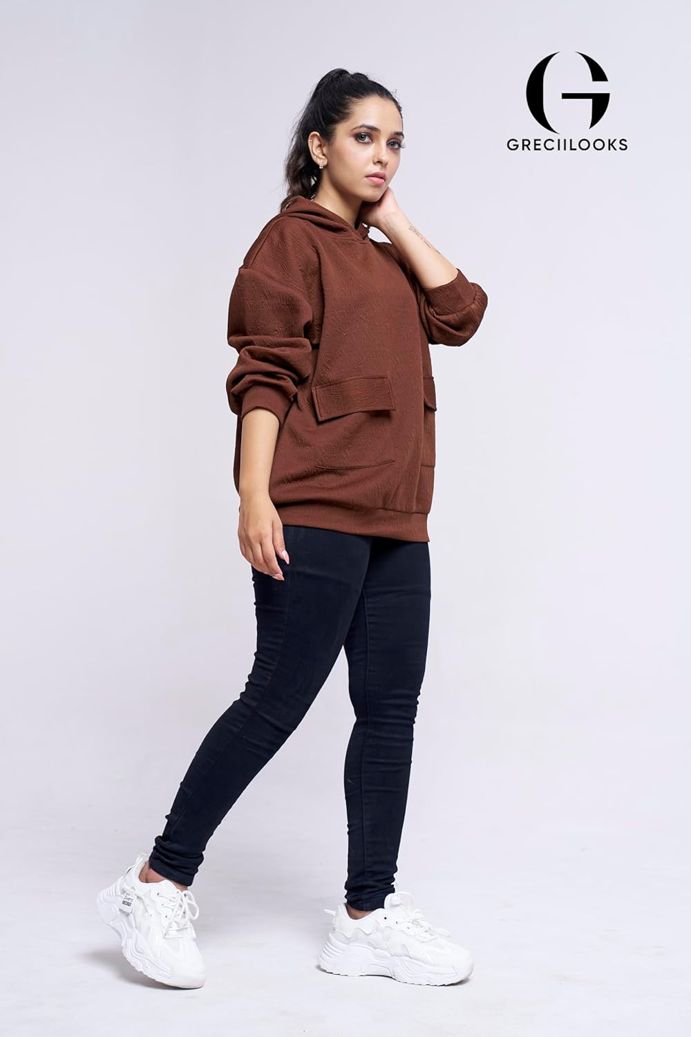 GRECIILOOKS Cotton Winter Hoodies for Women