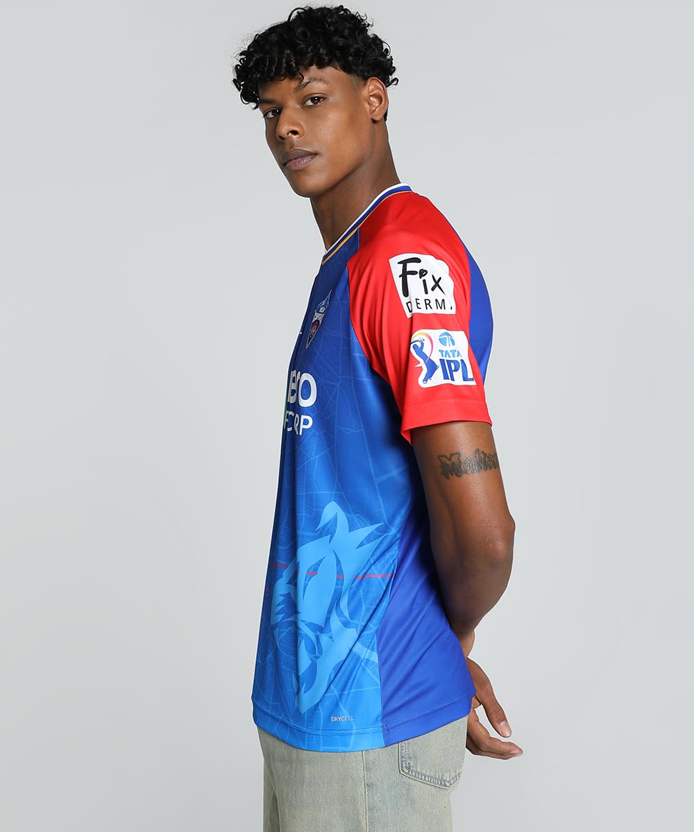 Puma Mens Ipl 2024 Delhi Capitals Regular Fit Jersey