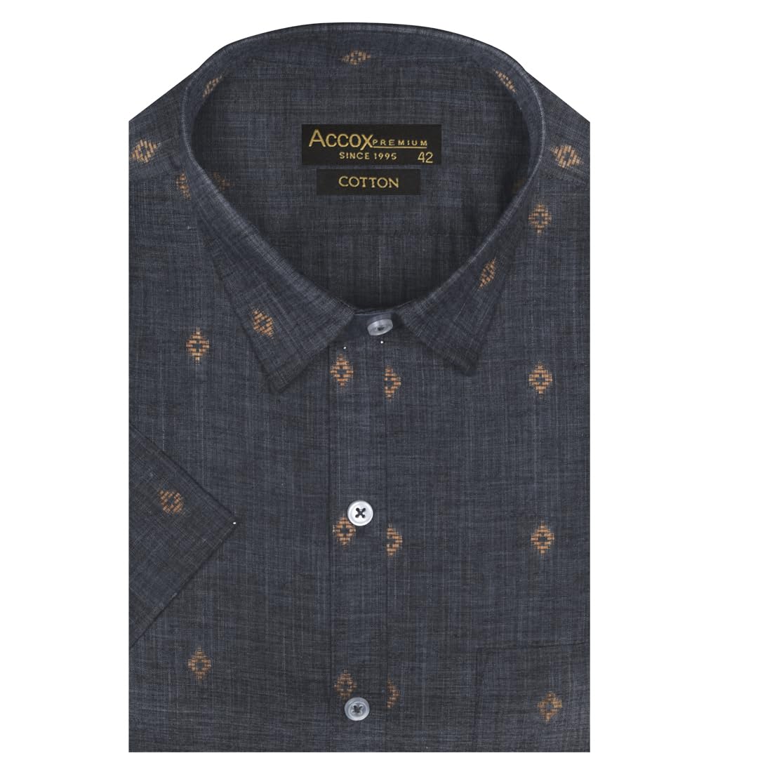 Accox Men's Cotton Printed Formal Shirt (B0DCSS8784)