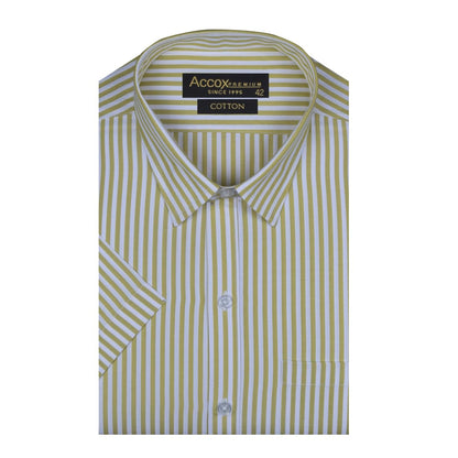 Accox Men's Cotton Striped Formal Shirt (B0CZDXDWWR)