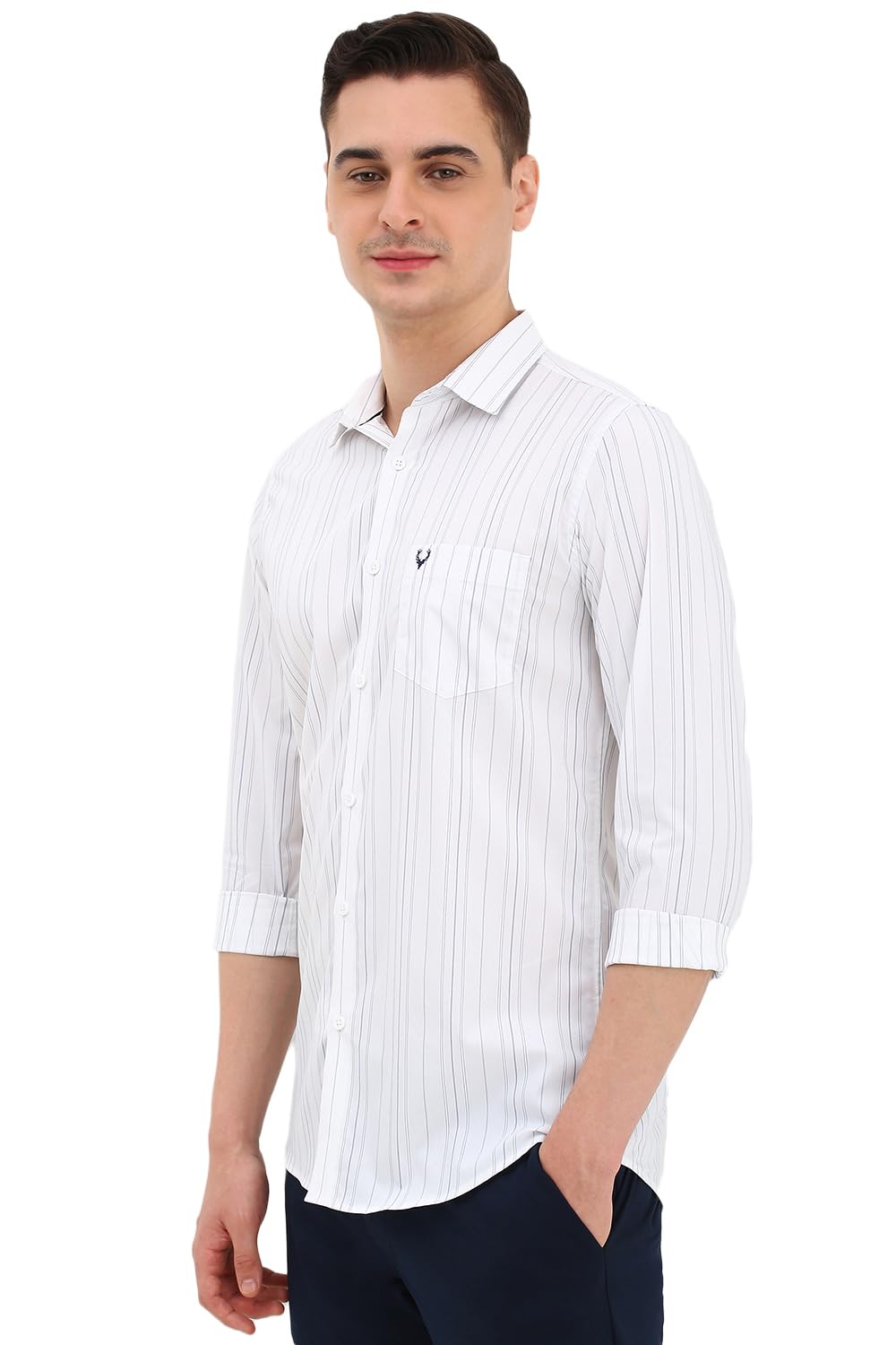 Allen Solly Men's Striped Slim Fit Shirt