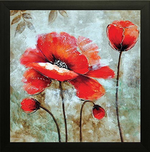 SAF paintings flower Painting || Floral painting || Flower poster || Flower wall stickers || SAF exclusive Framed Wall Art Paintings for Living room and Bedroom. Frame size (12 inch x 12 inch, (Wood, 30 cm x 3 cm x 30 cm, Special Effect Textured) SAANF6183D