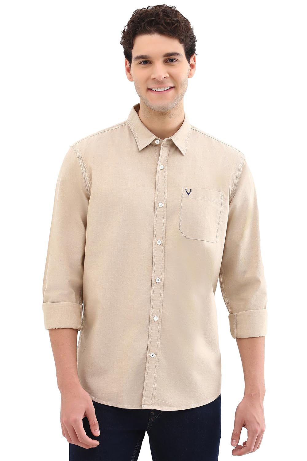 Allen Solly Men's Solid Regular Fit Shirt