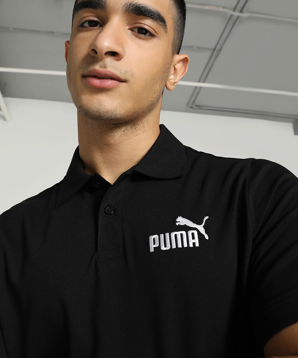Puma Mens Regular Cotton Essential Logo Polo