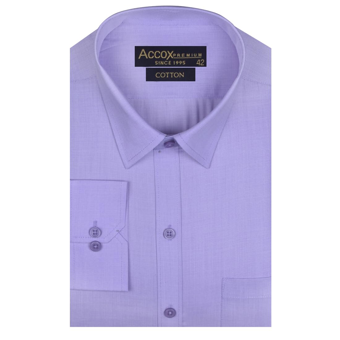ACCOX Men's Cotton Full Sleeves Regular Fit Winter Wear Solid Plain Formal Shirt for Men (GCR291)