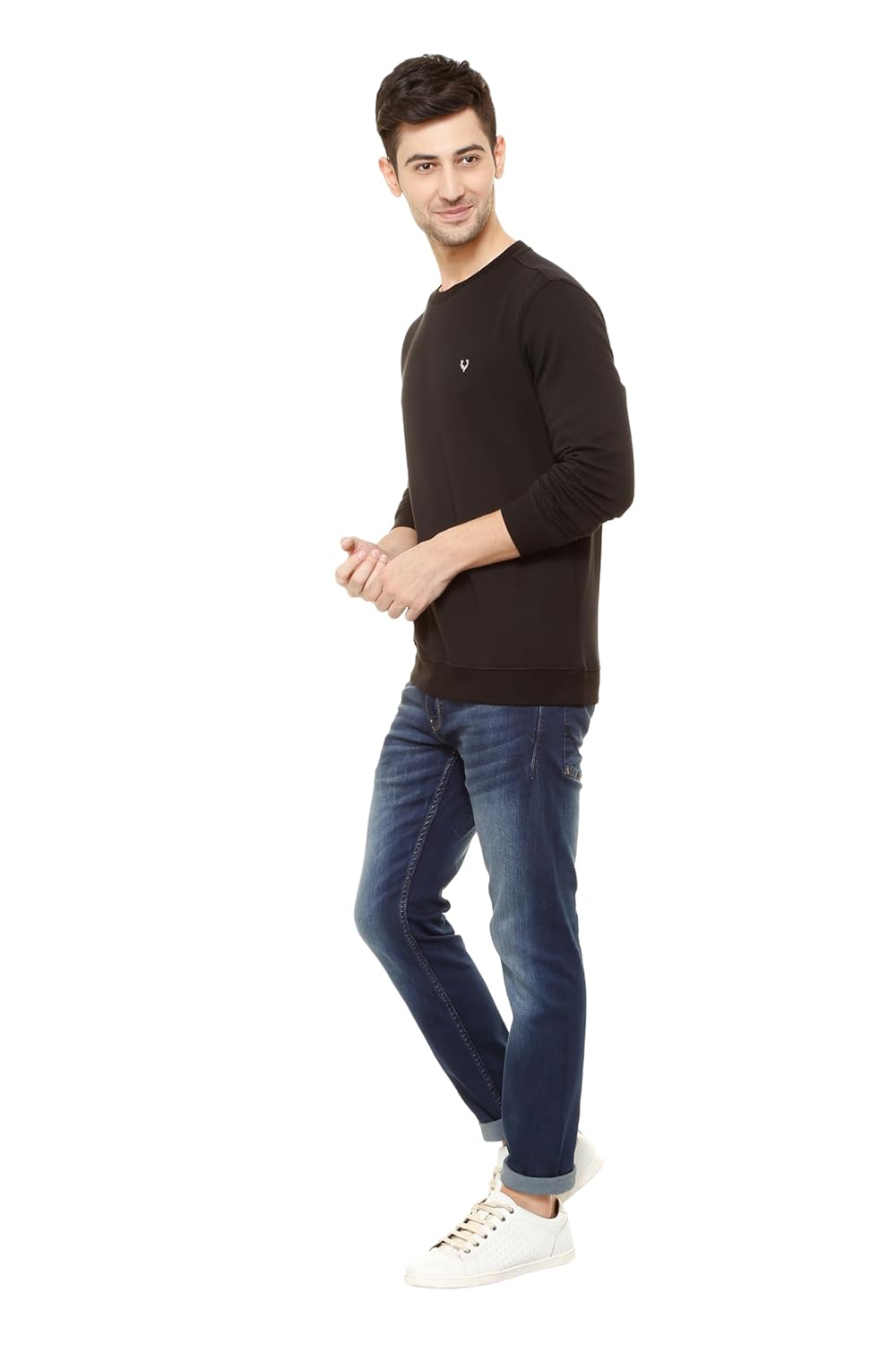 Allen Solly Men's Cotton Blend Casual Crew Neck Sweatshirt