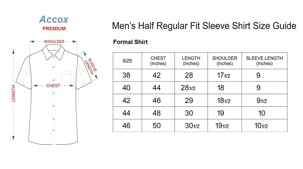 Accox Men's Cotton Plain Formal Shirt (B08JJ53392)