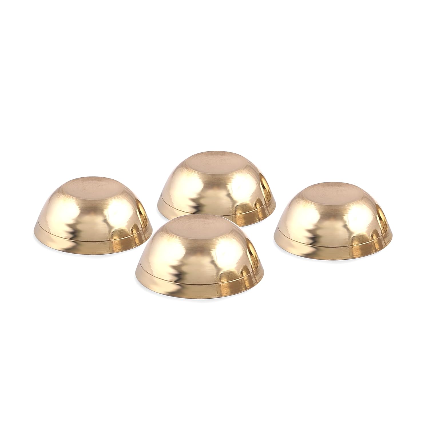 Kanshita's Rasoiware Brass Diya for Puja | Oil Lamp | Small Bowl/Katori 45 ml - Diwali Decoration Items for Home Decor 6 cm, Set of 4