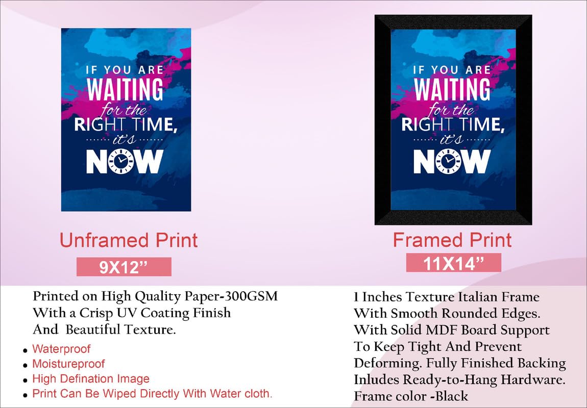 SAF paintings Motivational Quotes Black frame painting for Wall Decoration,Home and Office OL-SANFK33461