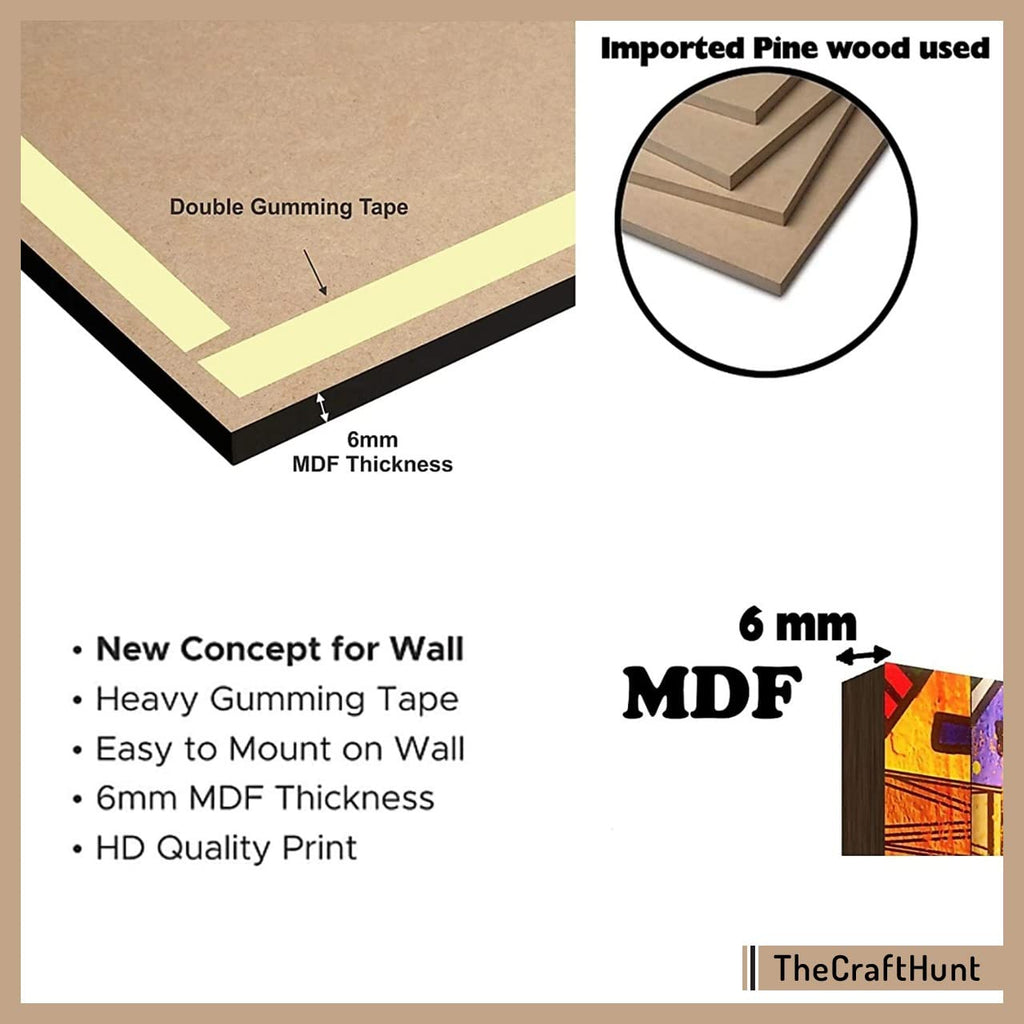 perpetual Radha Krishna Paintings for Wall Decoration - Set Of Five, 3d Scenery Vastu Painting for Living Room Large Size with Frames for Home Decoration, Hotel, Office (75 CM X 43 CM) K5D