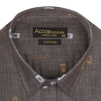 Accox Men's Cotton Printed Formal Shirt (B0DCSPGY6C)