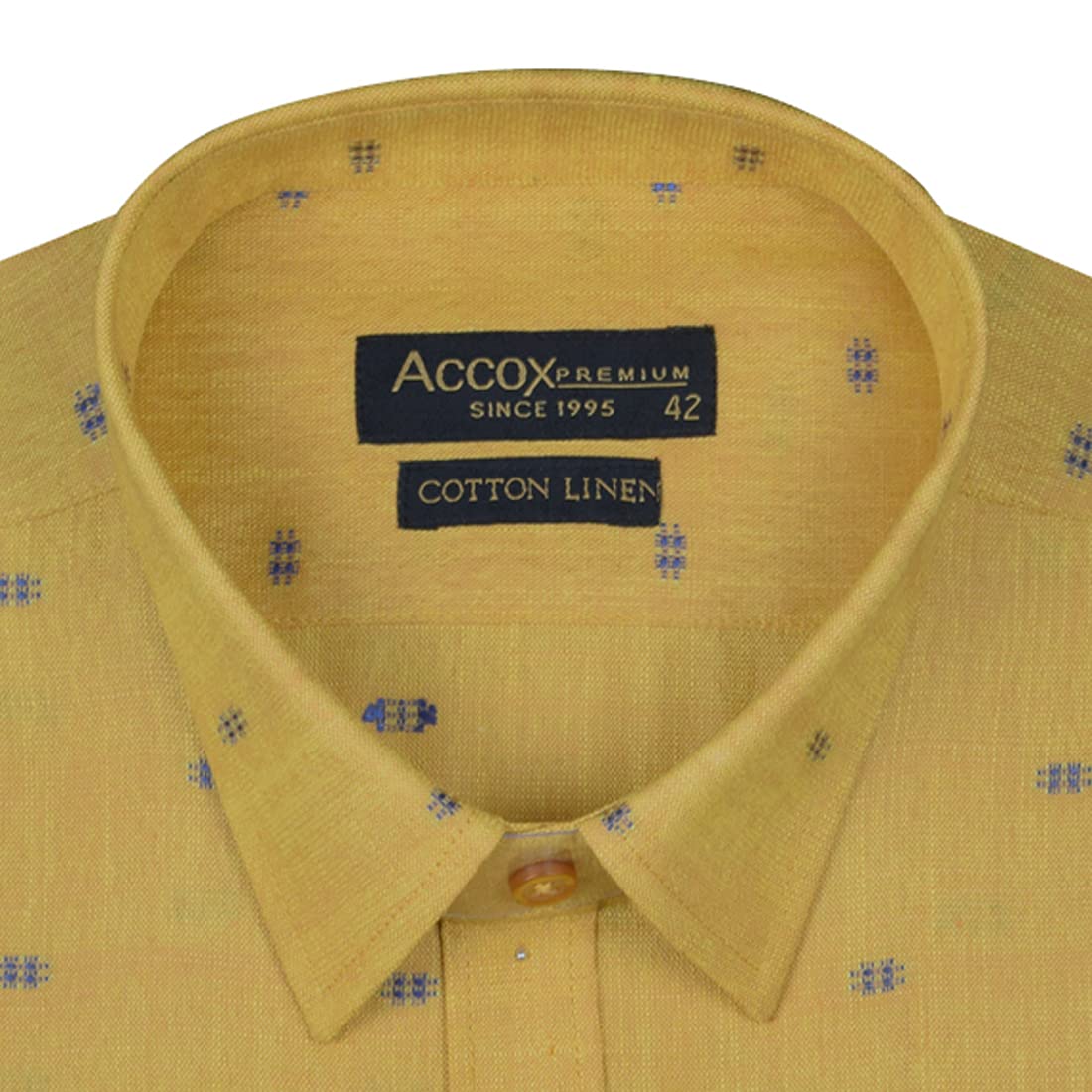 ACCOX Men's Half Sleeves Regular Fit Cotton Linen Formal Printed Checkred Shirts(GCR27)