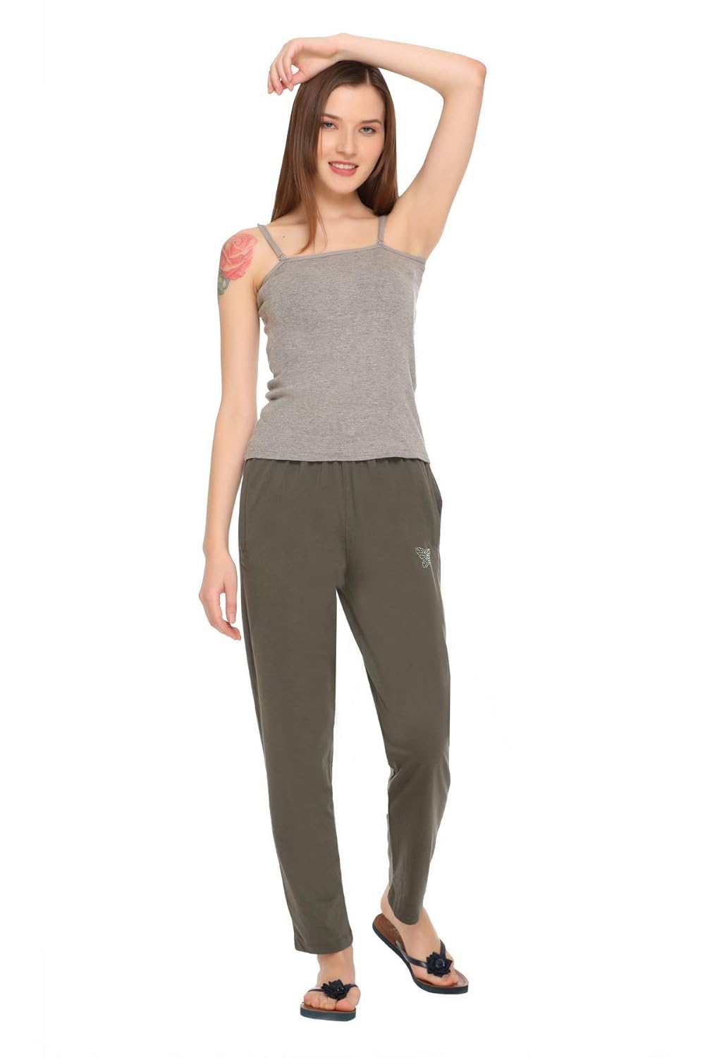 CUPID Women Relaxed Fit Cotton Lounge Pants, Comfortable Track Pant