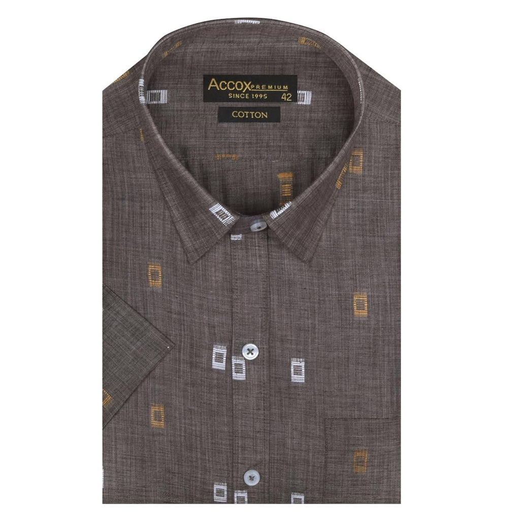 Accox Men's Cotton Printed Formal Shirt (B0DCSPGY6C)