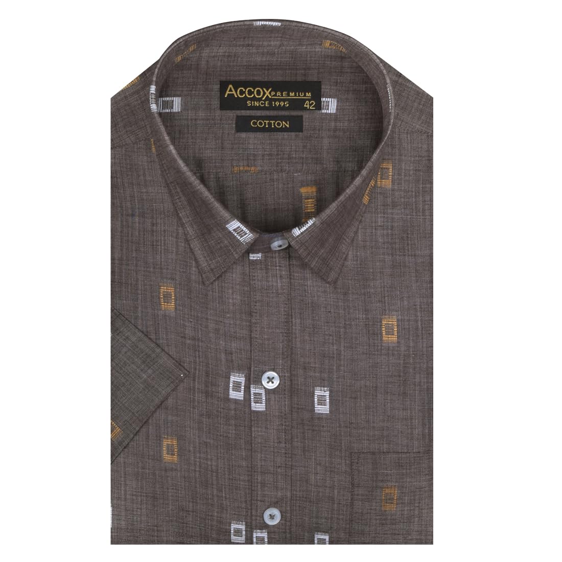 Accox Men's Cotton Printed Formal Shirt (B0DCSPGY6C)