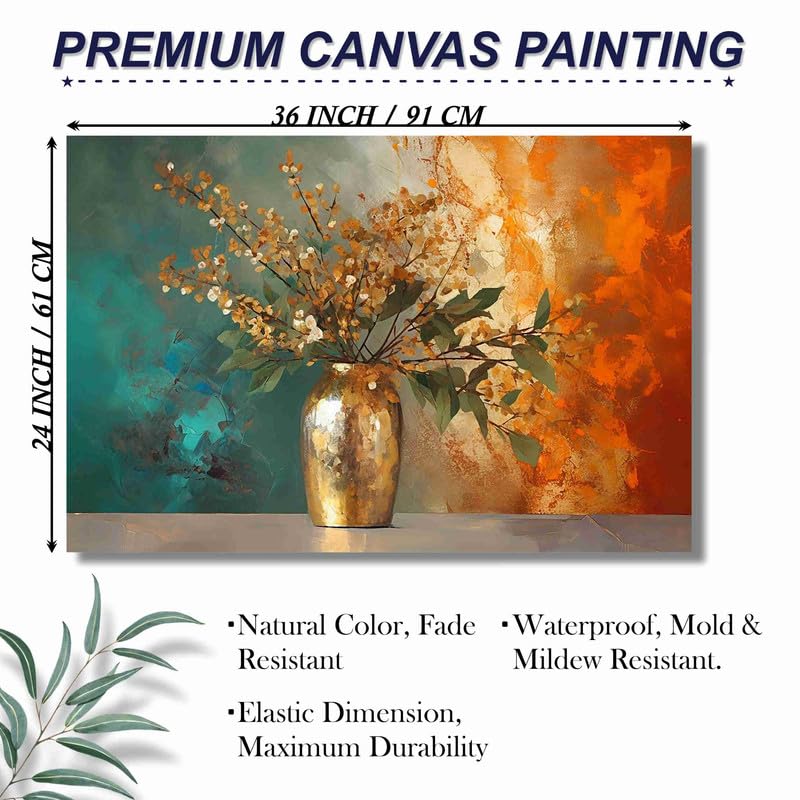 SAF paintings Unframed Rolled Art Print||Abstract Flower Canvas Wall Art Print for Home Décor And Office||Unframed canvas Painting For Wall decor||Home wall and Office Interior CR-144