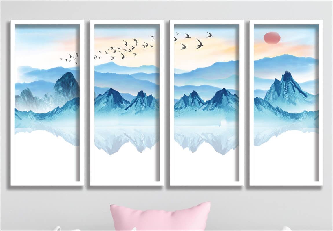 SAF paintings Premium Modern Art Digital Reprint 16.5 inch x 30 inch Painting () COMBO-115-LP4