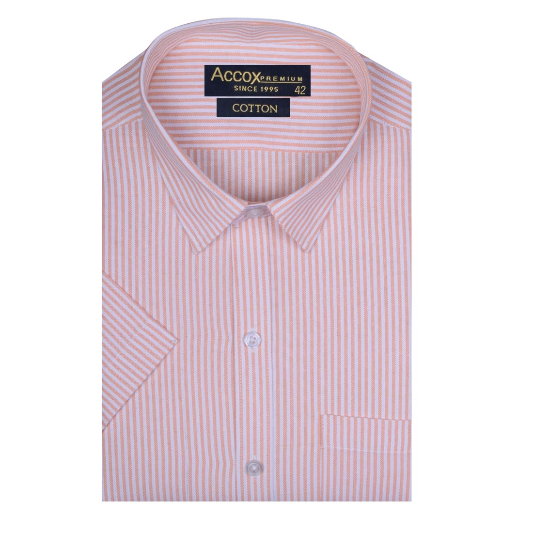 Accox Men's Cotton Striped Formal Shirt (B0CX26QPCJ)
