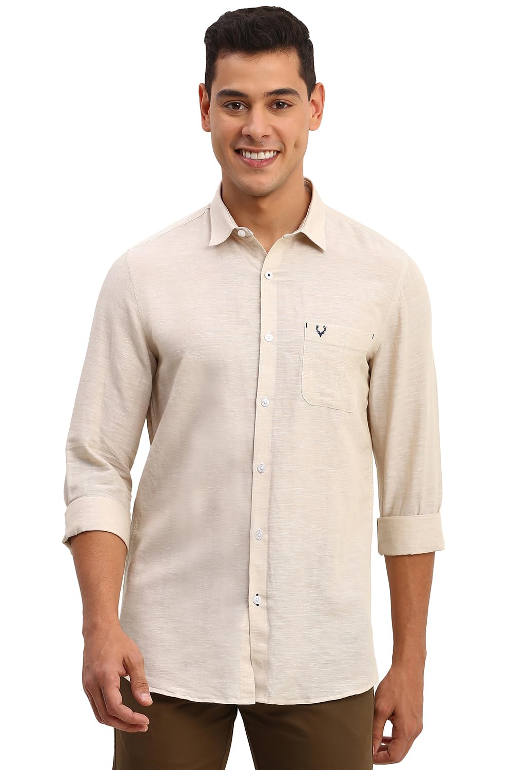 Allen Solly Men's Solid Slim Fit Shirt