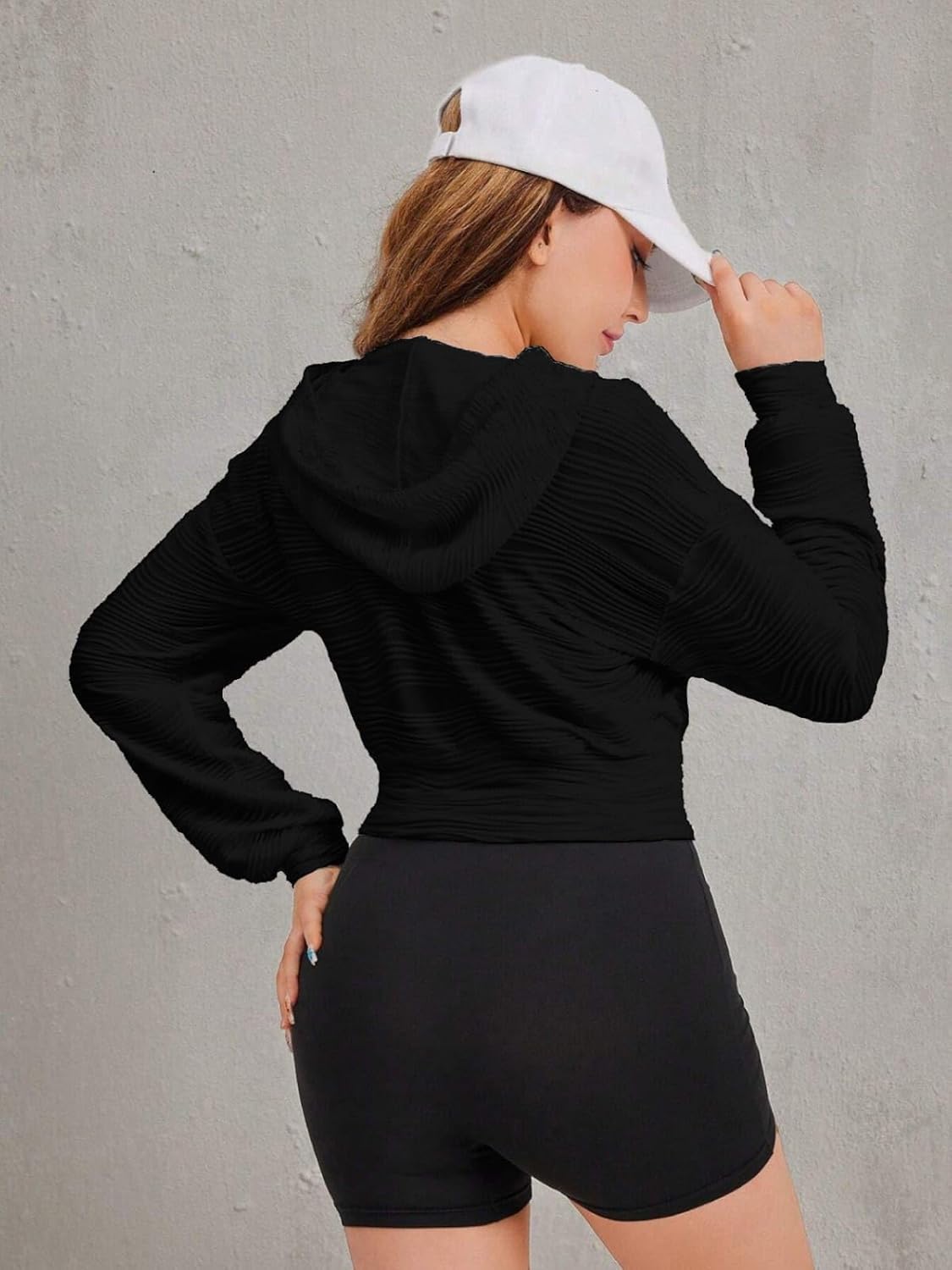 GRECIILOOKS Polyester Hooded T Shirt for Women