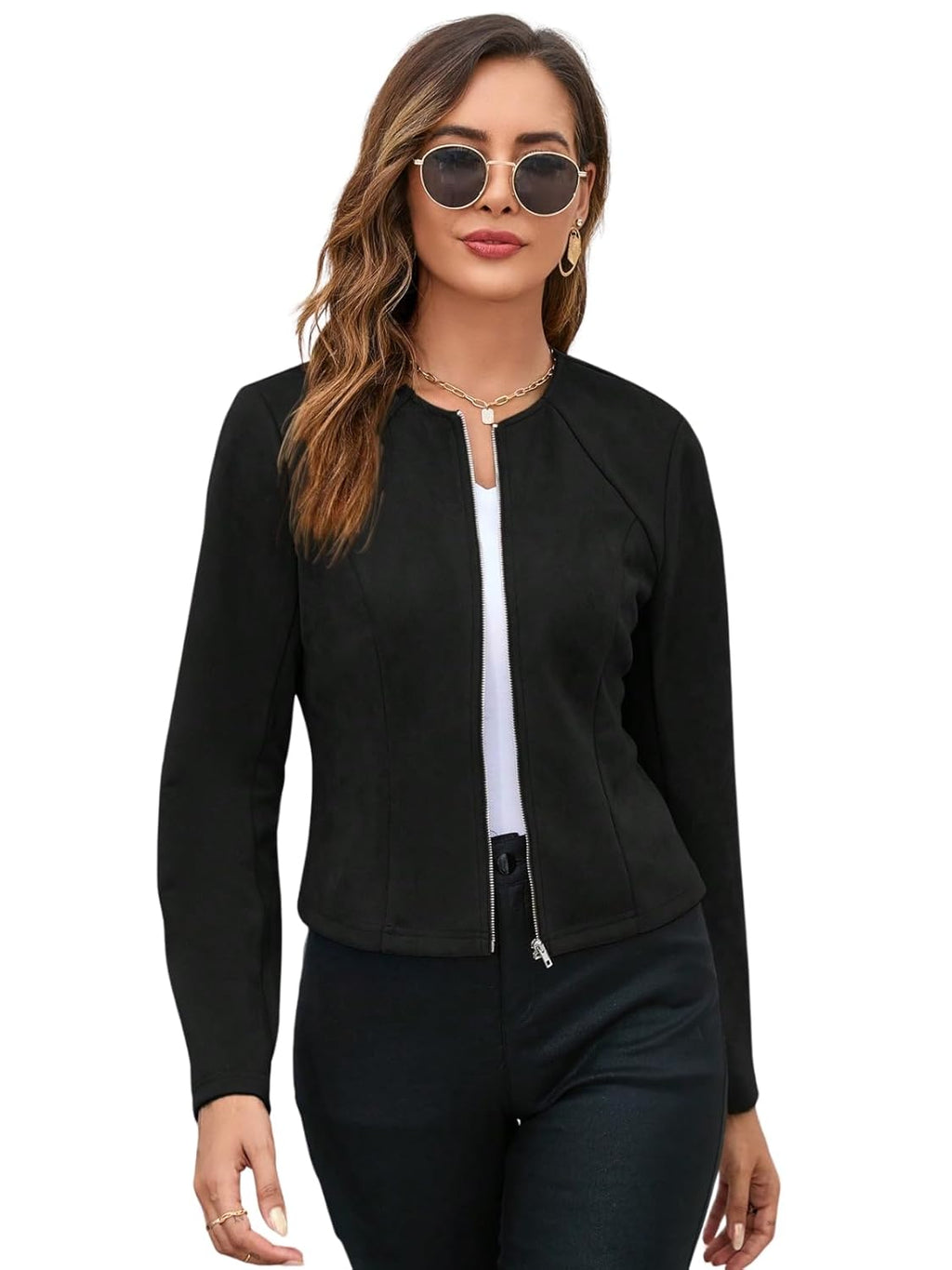GRECIILOOKS Polycotton Jacket For Women