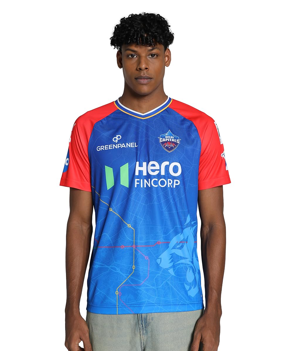Puma Mens Ipl 2024 Delhi Capitals Regular Fit Jersey