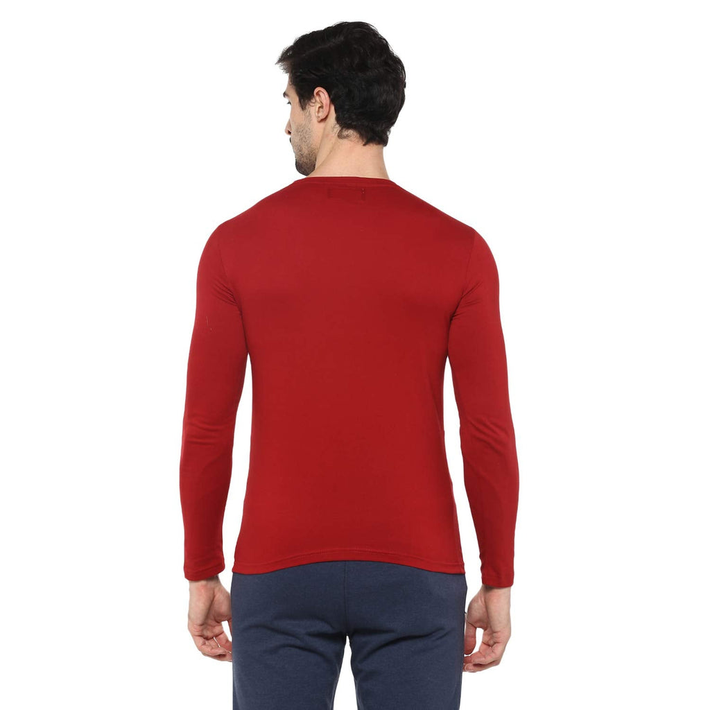 Alan Jones Clothing Men's Slim Fit Lycra Color Block Full Sleeves T-Shirt-3