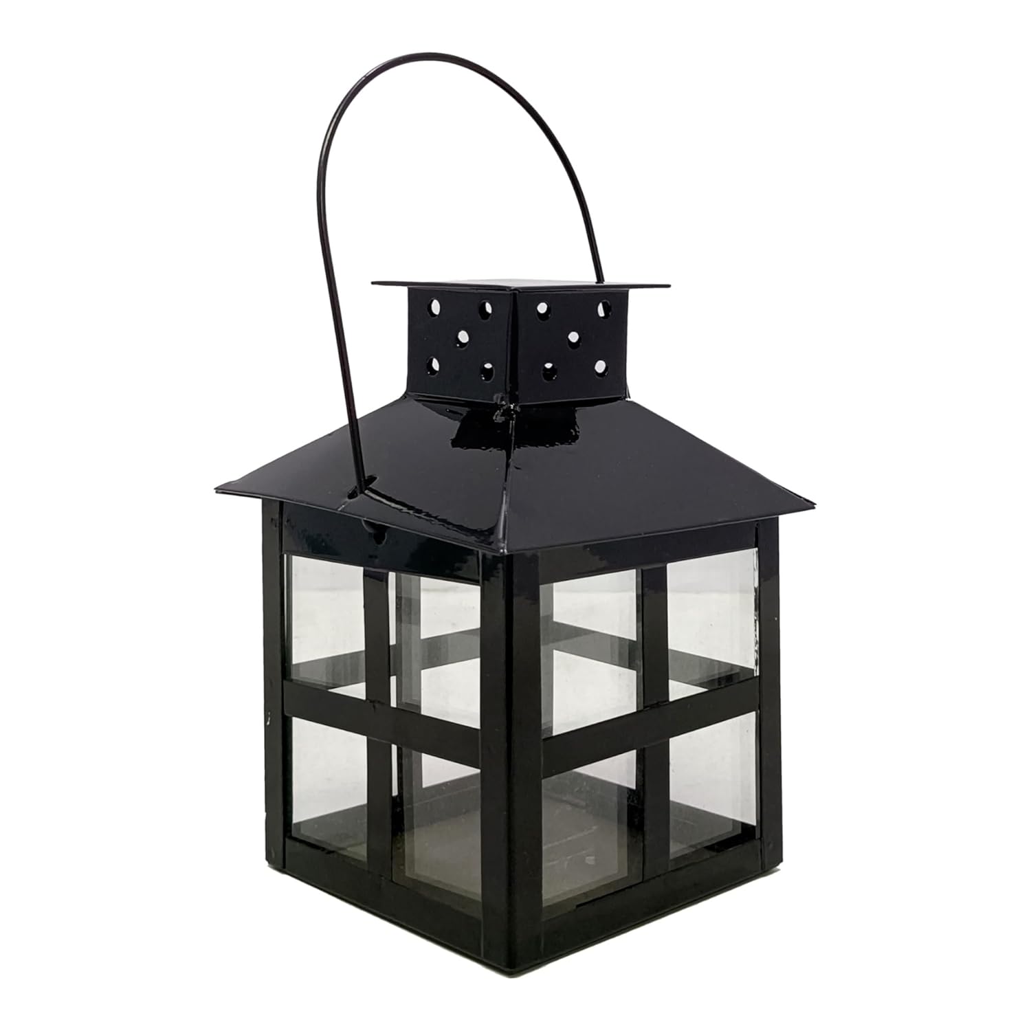 Extreme Karigari Metal Lantern for Home Decor | Tealight Candle Holder | Ideal for Diwali, Festivals, Christmas, New Year | Home Decor (Black)