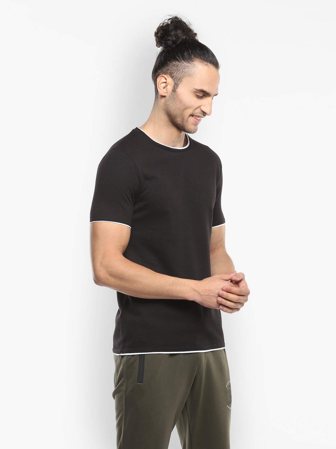 Alan Jones Clothing Double Collar Men's Round Neck Regular Fit T-Shirt (Pack of 2)-5