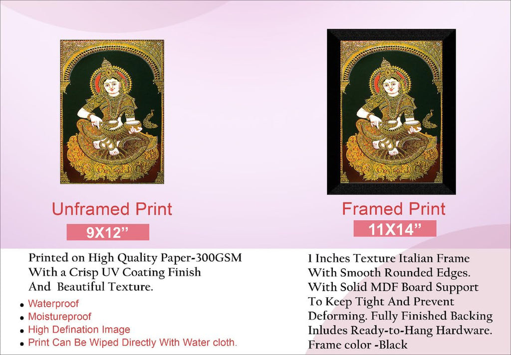 SAF paintings Maa Annapoorna Religious Black frame painting for Wall Decoration SA-SANFK33248