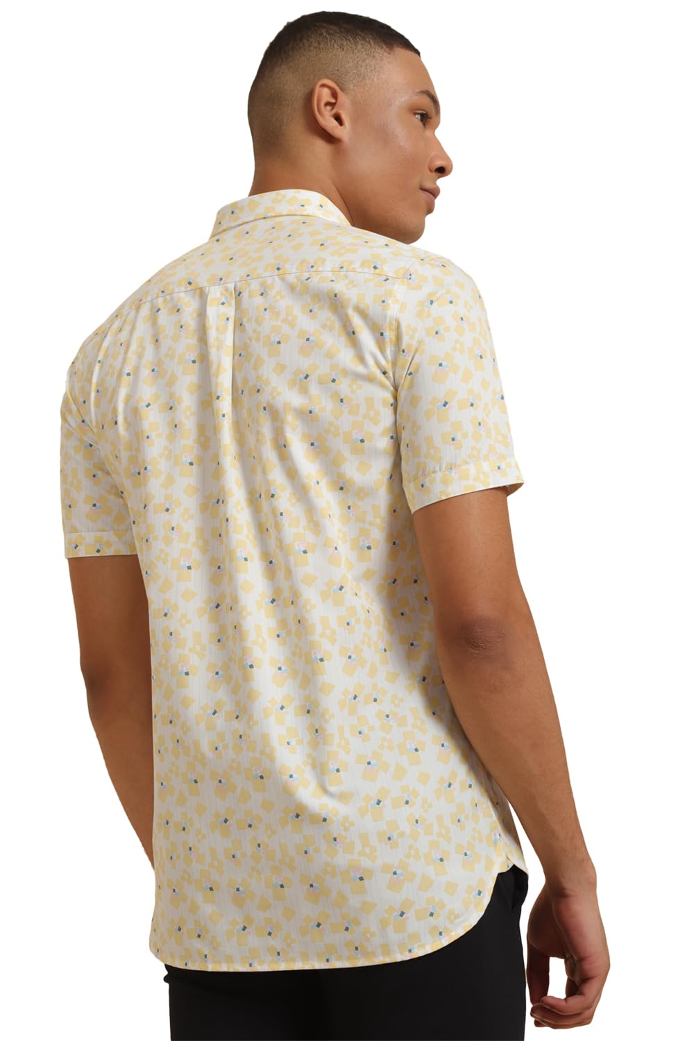 Allen Solly Men's Regular Fit Print Half Sleeves Casual Shirts