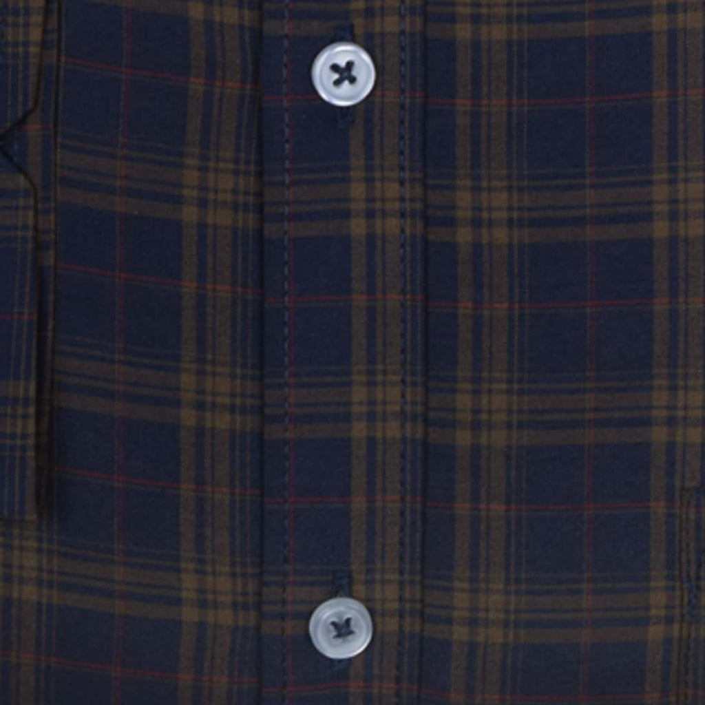 ACCOX Men's Breathable Cotton Full Long Sleeves Checkered Regular Fit Formal Shirt for Men (O_GCR395)