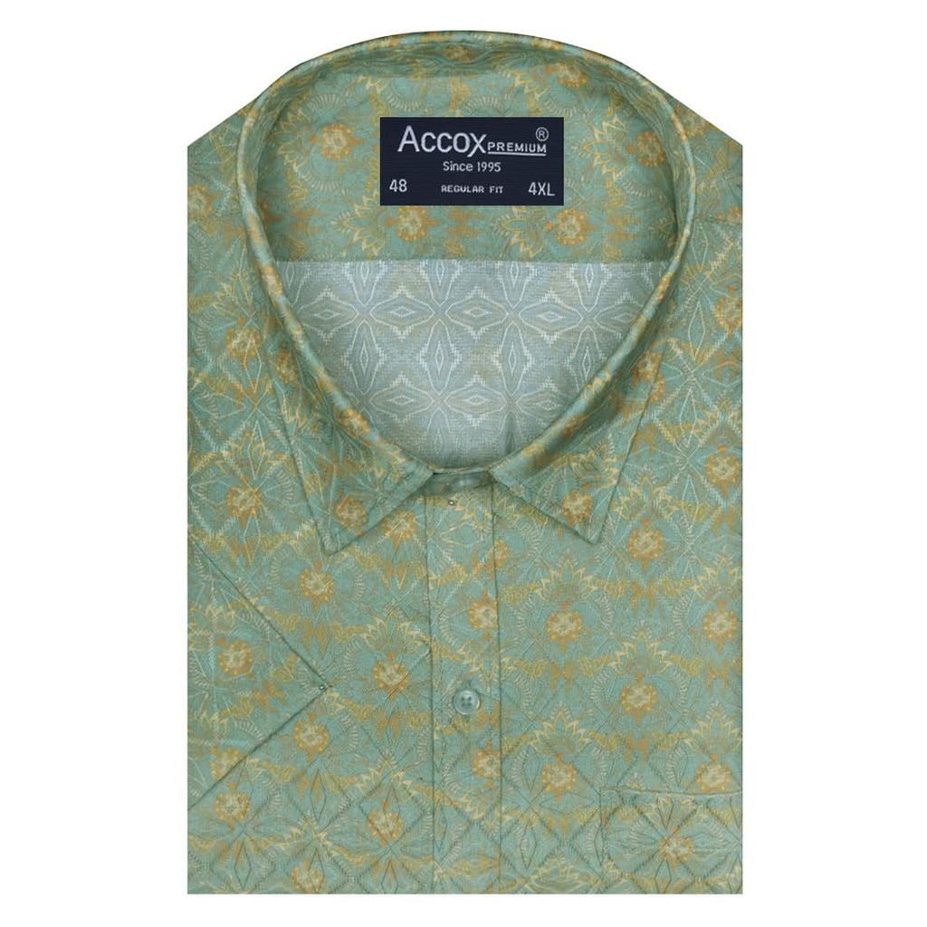Accox Men's Cotton Printed Formal Shirt (B0DJ5K7B9Q)
