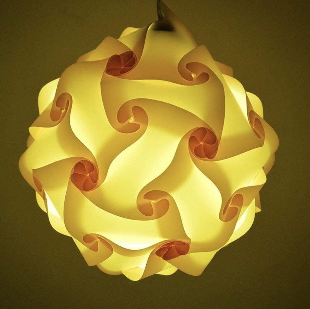 My Real Store Plastic Self Assemble Jigsaw Puzzle Ball Decorative Diwali Lantern, Jhumar Light Lamp, Lantern Ball for All Festival Decoration (Yellow) (Pack of 1) |