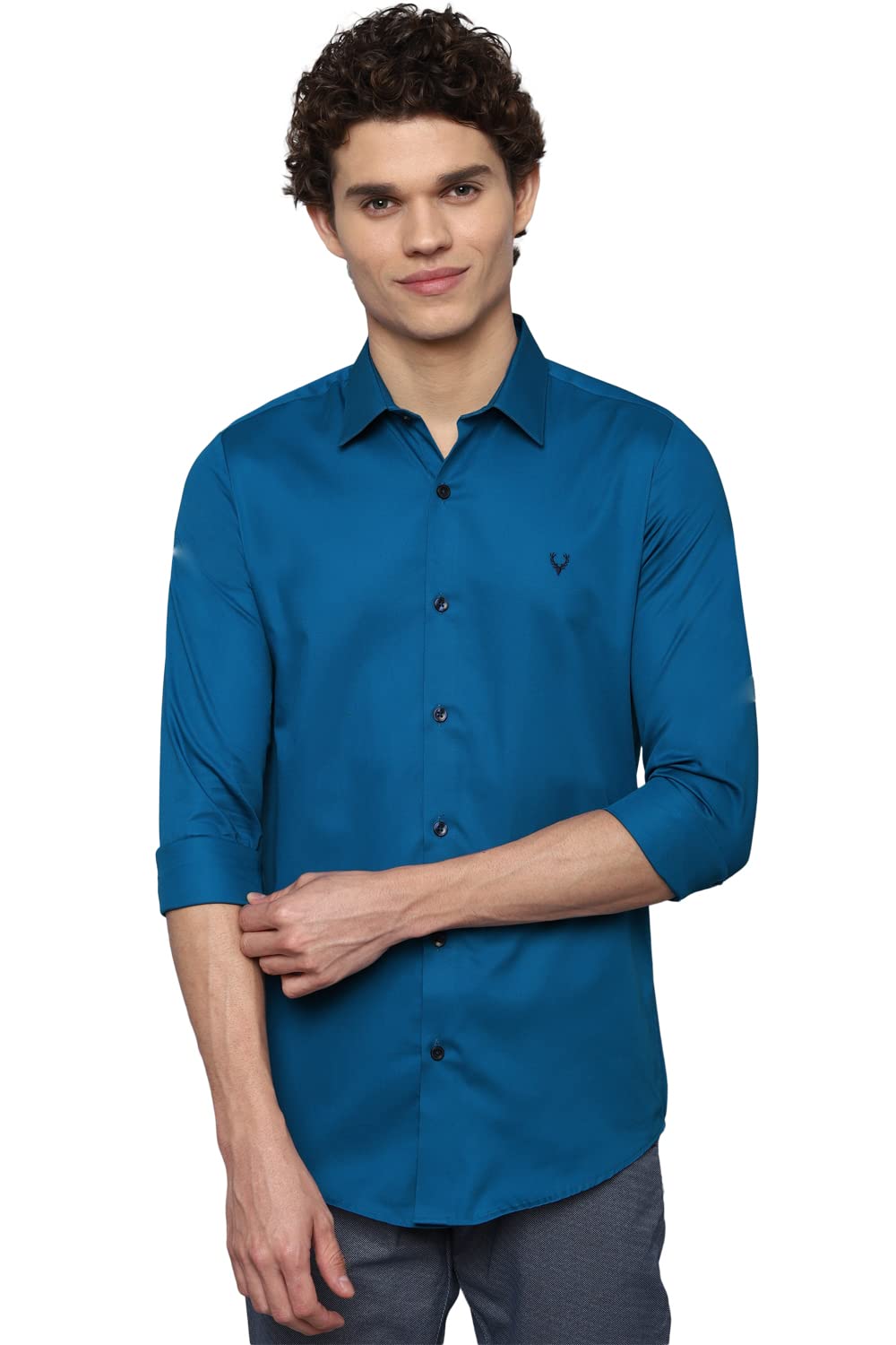 Allen Solly Men's Solid Regular Fit Shirt