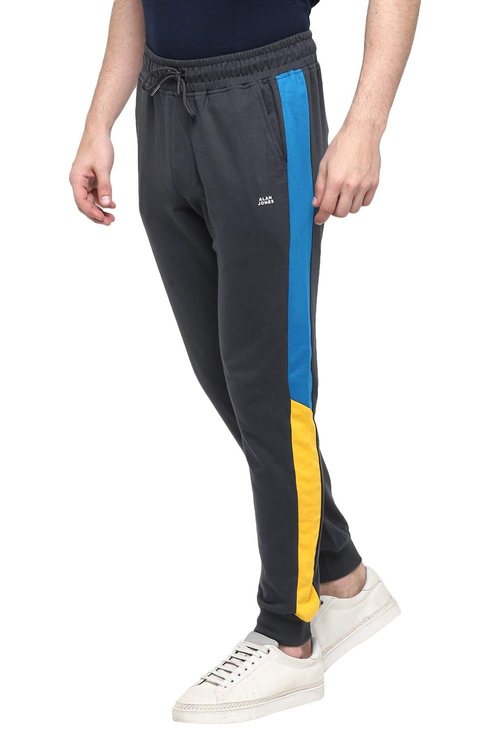 Alan Jones Clothing Men's Solid Slim Joggers Track Pants