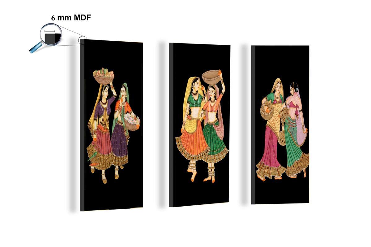 SAF paintings Mughal Abstract 6 mm MDF Panel Digital Reprint Painting (SANFJ46, Multicolour, 15 Inch x 18 Inch)