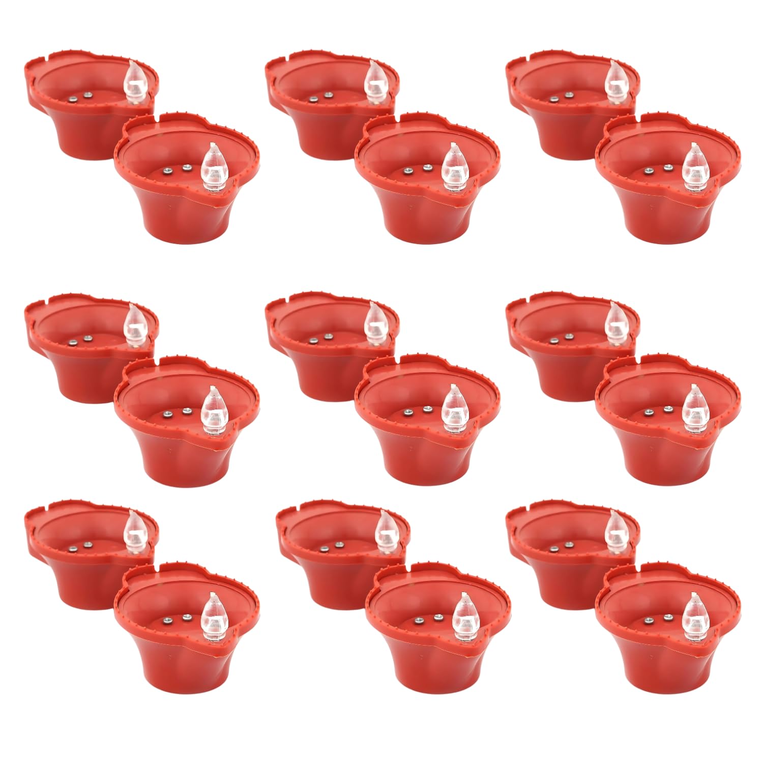 Dipika Enterprises Water Sensor Diya for Home Decoration Electric Flameless & Smokeless LED Diya Lights, Candle for Home Decor, Diwali Festivals Decoration,Christmas,New Year, Festive (Pack of 18)