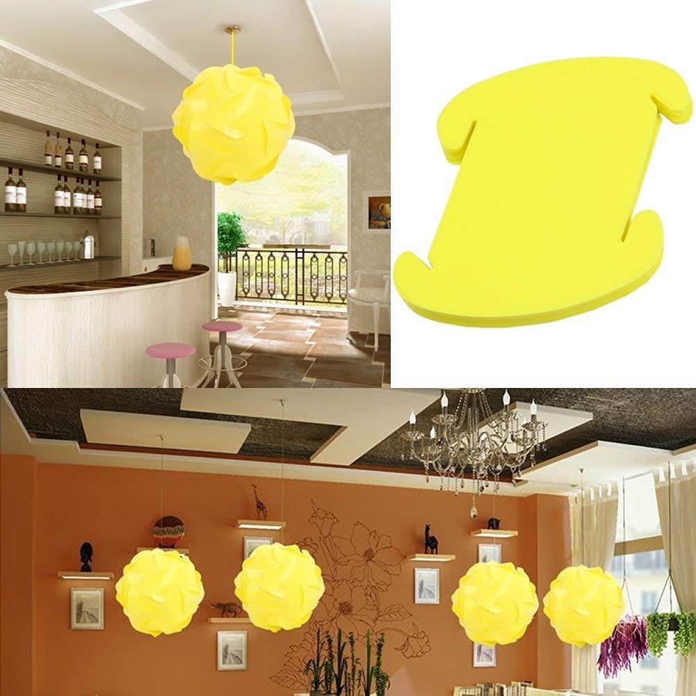 My Real Store Plastic Self Assemble Jigsaw Puzzle Ball Decorative Diwali Lantern, Jhumar Light Lamp, Lantern Ball for All Festival Decoration (Yellow) (Pack of 1) |