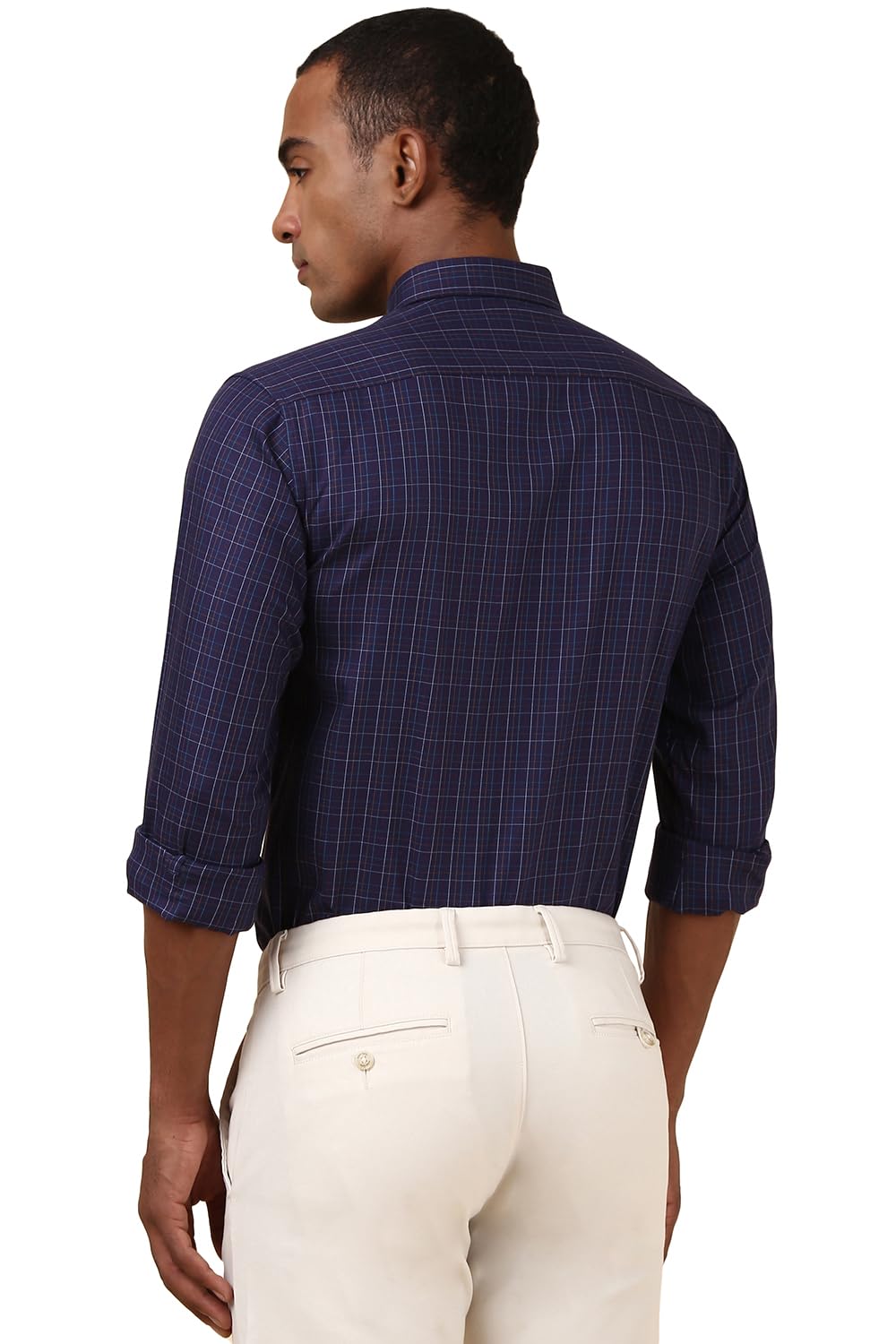 Allen Solly Men's Slim Fit Full Sleeve Checkered Formal Shirt