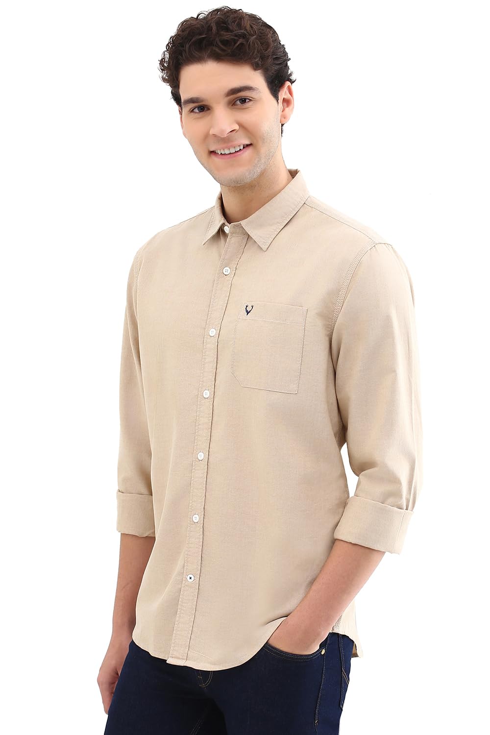 Allen Solly Men's Solid Regular Fit Shirt