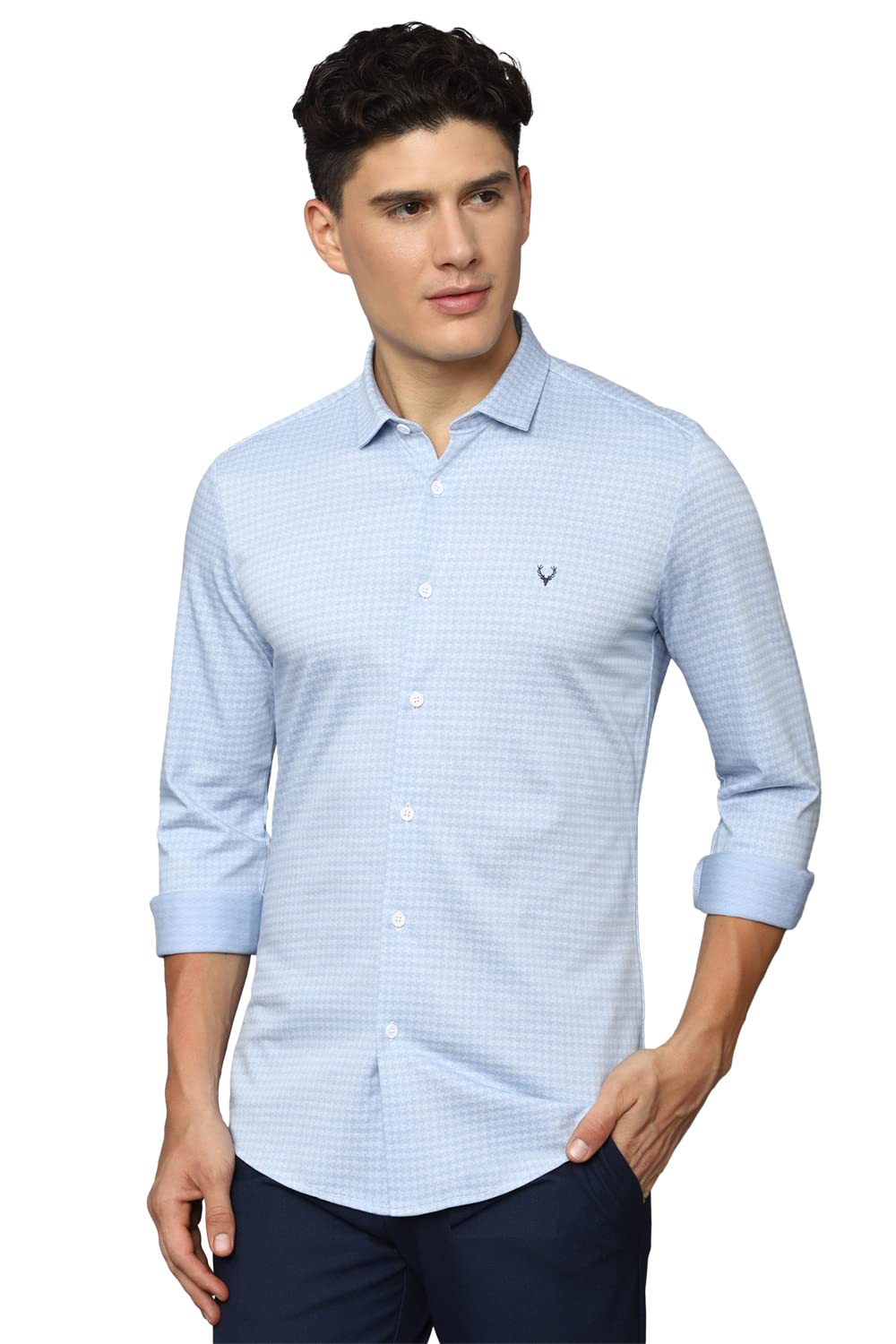 Allen Solly Textured Cotton Slim Fit Men's Casual Shirt