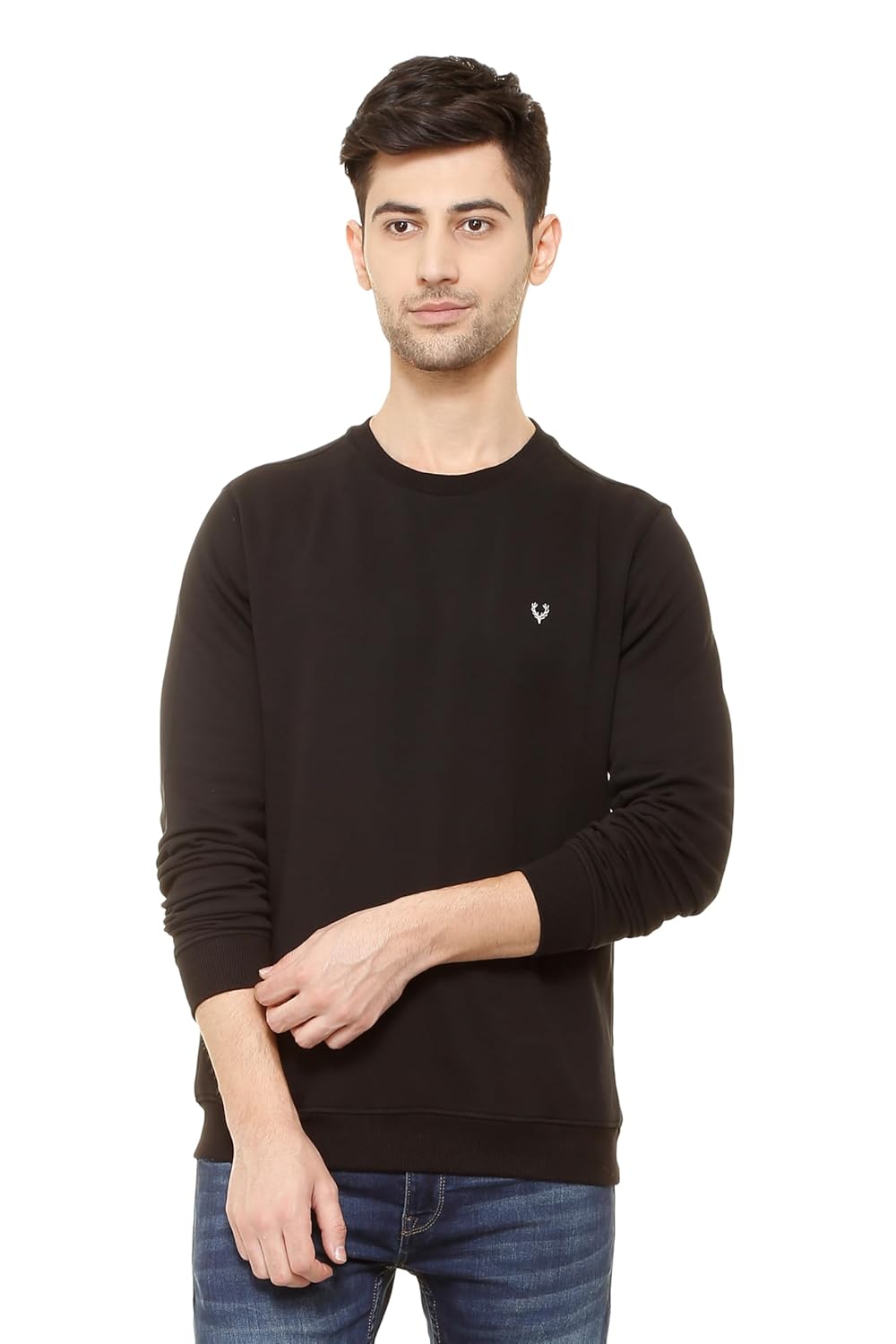 Allen Solly Men's Cotton Blend Casual Crew Neck Sweatshirt