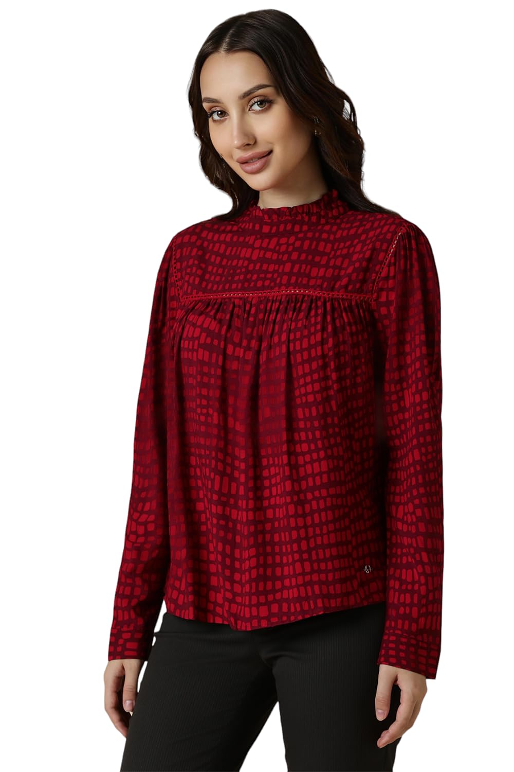 Allen Solly Women's Pink Full Sleeve Casual Shirt