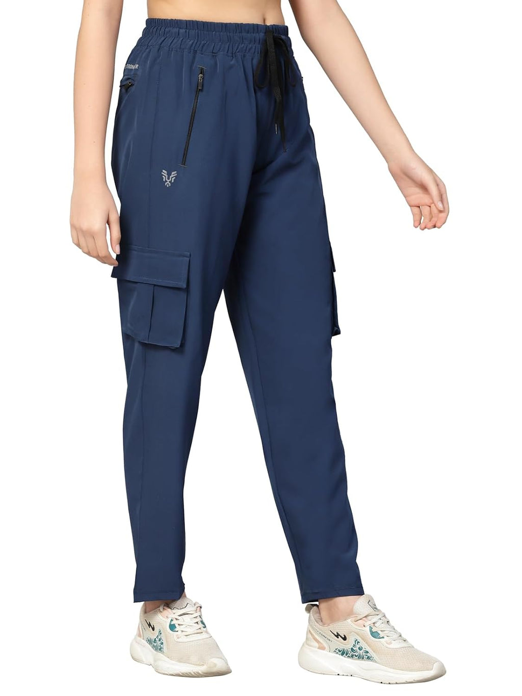 UZARUS Women's 5 Pocket Cargo Sports Gym Track Pants Running Lower