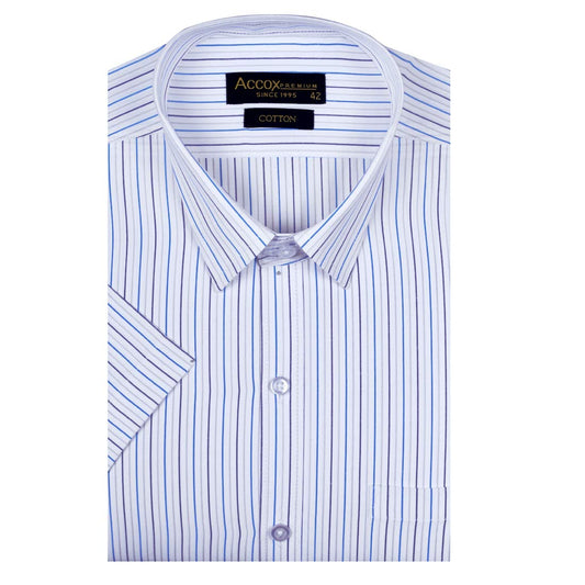 Accox Men's Cotton Striped Formal Shirt (B0CQTH7ZWZ)