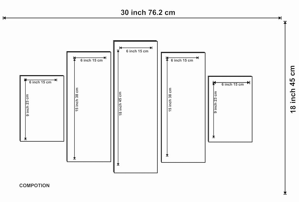 SAF Radha krishna Paintings for Living Room | Painting for Wall Decoration | 3D Wall Art for Bedroom | Radha krishna Religious Wall Painting Set of 5 (75 x 45 cms) SANFPNLS35490