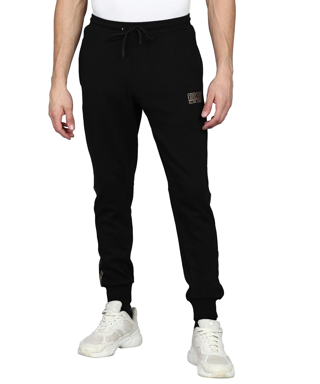 Alan Jones Clothing Men's Tape Cotton Joggers Track Pant